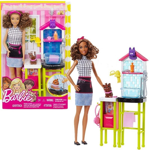 Muñeca Barbie Quiero Ser Estilista Mascotas- Espacio Regalos