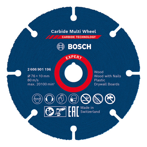 Disco De Corte Bosch Expert Carbide Multi-wheel 76mm