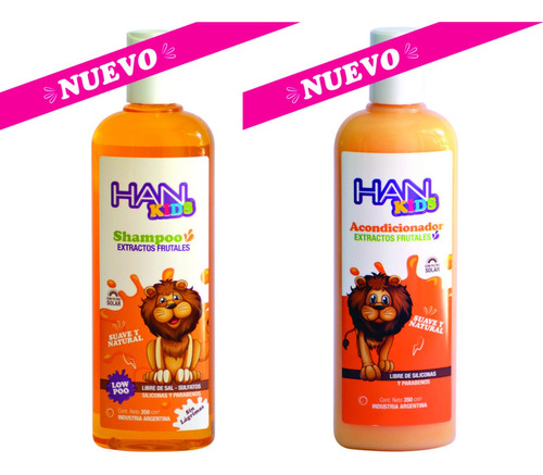 Han Kids  Kit Shampoo Acondicionaodor Chicos X350ml Cada Uno