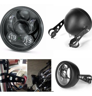 Faros delanteros del proyector cubierta de la carcasa hf-57169wa6 Faros delanteros LED redondos para proyector compatibles con faros delanteros de 5.75 pulgada carcasa del soporte del faro delantero