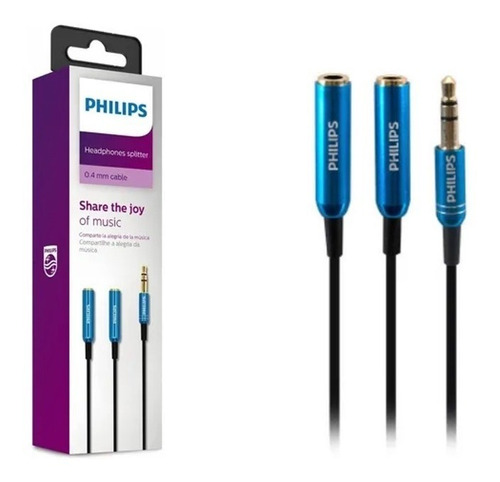 Splitter Cable Auxiliar Philips 3.5 Mm + Envio 