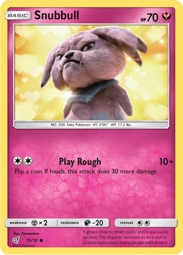 Cartas Pokemon Snubbull Detective Pikachu Español Holo