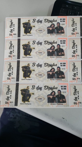 Imagem 1 de 3 de 500 Ingressos Papel Moeda Festa Shows Baladas Personalizados