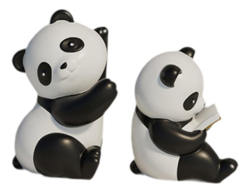 Panda Bookends Estatuas Resin Animal Estatuillas Lindas