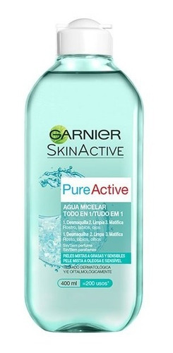 Agua Micelar Garnier Pure Active X 400 Ml