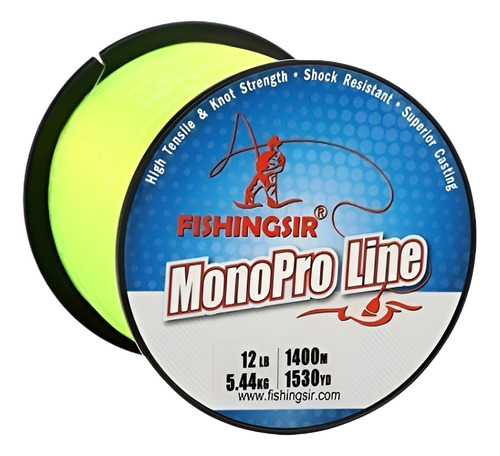 Mono Fishing Sedal Pesca Largo Nylon Verde Lima