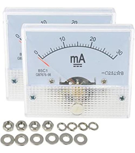 Bitray Amperímetro Rectangular De Panel Analógico De 0 A