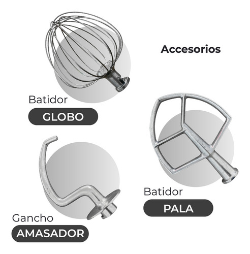 Batidora Planetaria 7l Ascada Color Gris Frecuencia 50 Hz
