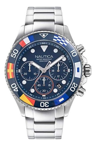 Nautica Mens Napwpf909 Wesport Reloj De Pulsera De Acero Ino