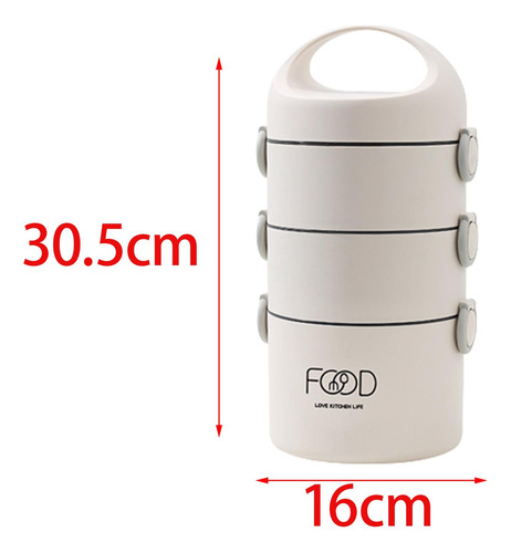 Fiambrera Para Adultos A Prueba De Fugas Con 3 Niveles