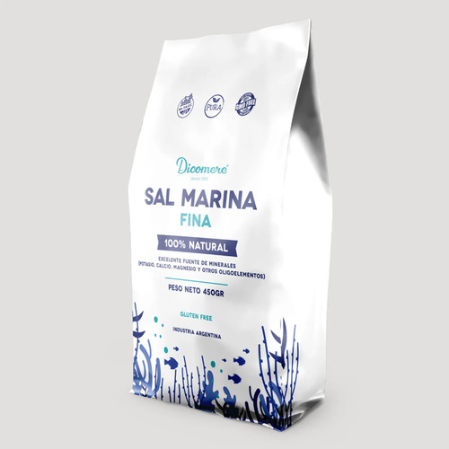 Sal Marina Fina 450g - Dicomere - Sin Tacc - Libre De Gluten