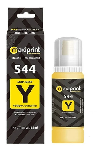 Imagen 1 de 3 de Tinta Maxiprint Compatible Epson 65ml Amarillo 544