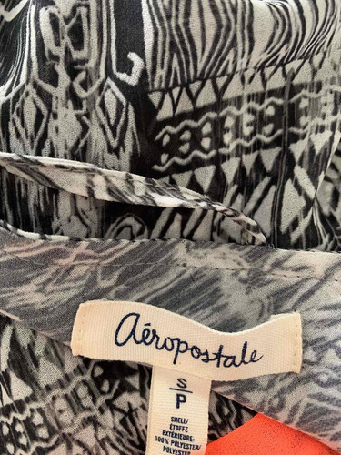 Vestido Aeropostale Tipo Forever 21, Negro Blanco Y Fucsia