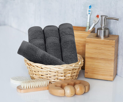 Utopia Towels - Juego De Toallas De 8 Piezas Color Gris Oscuro
