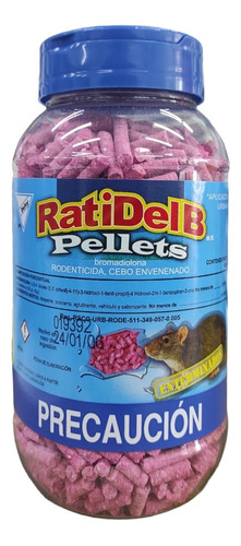Raticida Ratidelb Veneno Pellets Rata Raton 500g 