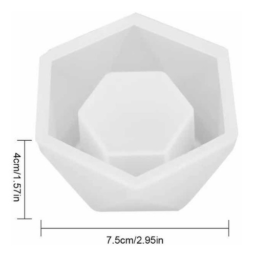Imagen 5 de 7 de Set De 2 Moldes De Silicón Yeso/ Cemento/ Resina/ Macetas