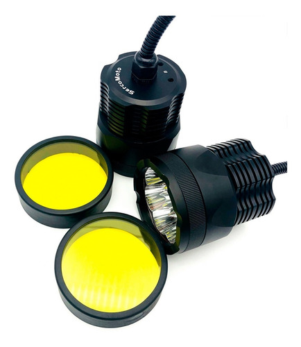 Imagen 3 de 6 de Kit De Faros Exploradoras Para Moto Sercomoto Sm812 Led 65w