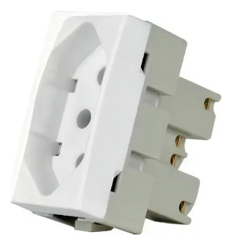 50 Modulos Tomada 2p+t 20a E 10a Bca Modelo Sleek Margirius Cor Branco