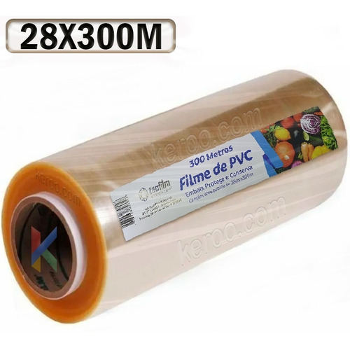 Imagem 1 de 1 de Filme Pvc Plastico 28cm X 300m - Rolo / Bobina
