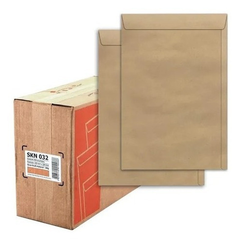 Envelope Nº 32 Kraft Natural Folha A4 22x32 com 80grs/m² - 250 Unidades Scrity Premium