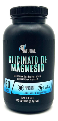 Glicinato De Magnesio 240 Capsulas Snatural