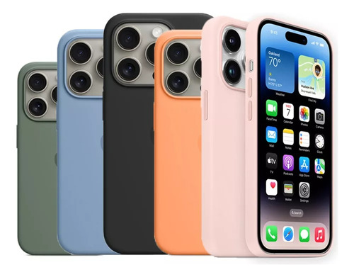 Funda De Silicon Para iPhone 11 12 13 14 15 Series Case