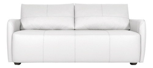 Sofá Decorativo Lily 200cm Couro Branco - Gran Belo
