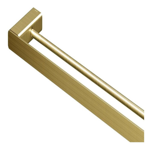 Toalheiro Barra Duplo Flat 1013772 Ouro Escovado Docol