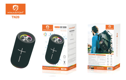 Caixa De Som Portatil Bluetooth Hmaston Tn20 8w Rms