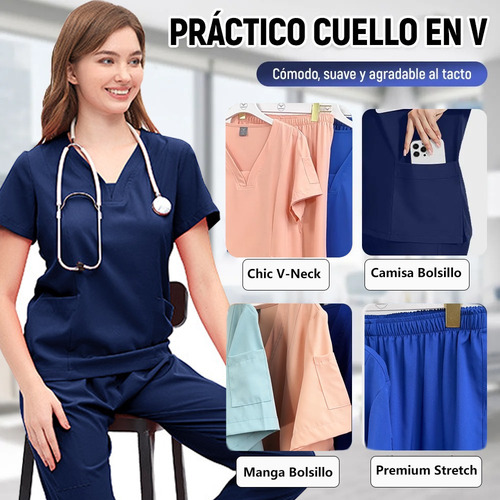 Pijama Quirúrgica Scrub Jogger Uniforme Medico Antifluido