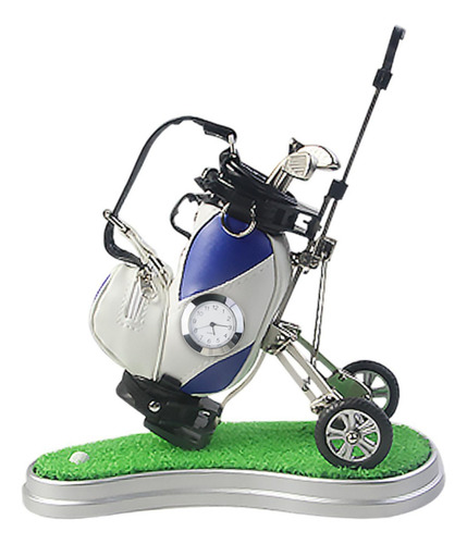 Mini Portalápices De Golf Con Carrito Juguete De Azul