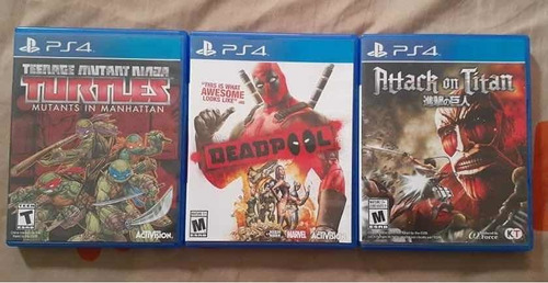 Attack Titans / Tortugas / Deadpool Playstation 4 Preciotodo