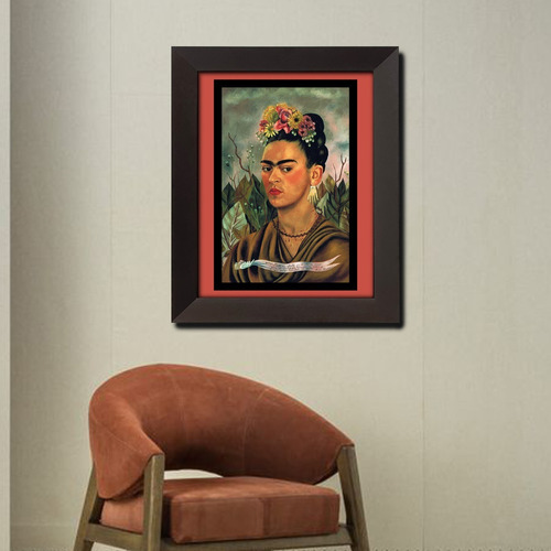 Frida Kahlo Cuadro Decorativo Marco Elegante 70x54 Cm