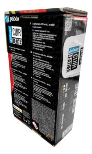 Kit Pintura Cuero 5 Colores + Impl. Pebeo Setacolor Cuir Color Surtidos