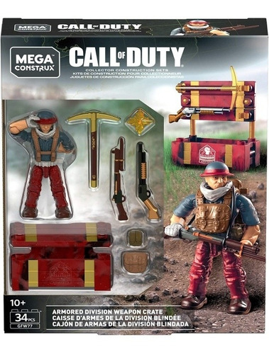 Call Of Duty Cajón De Armas División Blindada, Mega Construx Cantidad de piezas 34