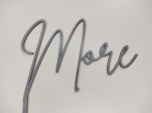 Cake Topper Personalizado Nombre 10cm Impresión 3d Pla Plateado