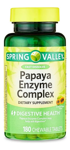 Enzimas Digestivas Enzima De Papaya 180cap Spring Valley