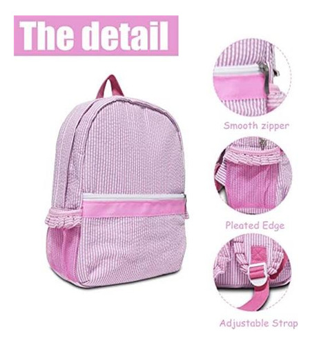 Mochila Infantil C/ Diseño De Flor En Corres Ajustables-rosa
