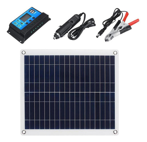 20w Panel Solar 10a 12v 24v Controlador De De Con Clip De