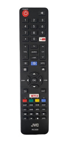 Control Remoto Jvc Rc320 Para Smart Tv Nuevo