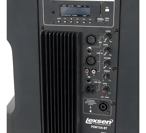 Caja Actústica Activa Lexsen PSW15ABT 300W RMS con Bluetooth / USB / Fm y Control Remoto