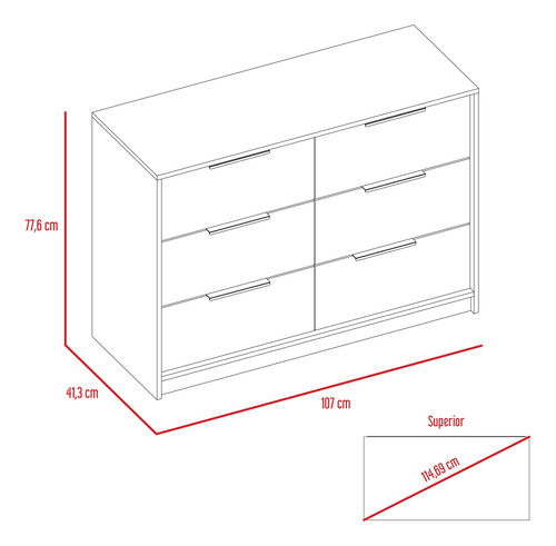Base De Cama 2 Plazas+comoda - Kaia - Wengue/miel