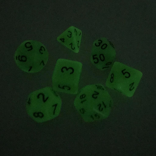 Conjunto De Dados Luminosos De 10x 7 Caras Para Juegos De