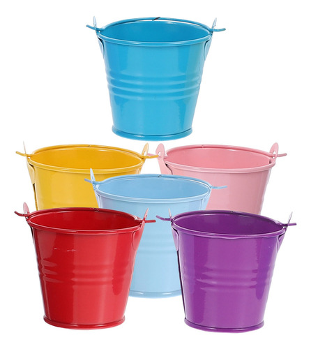 Uñas Para Fotos, Cubeta Pequeña De Hierro Galvanizado, 6 Uni