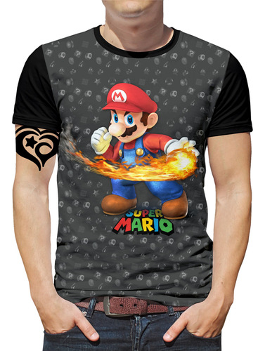 Camiseta Super Mario Bros Plus Size Masculina Blusa Luigi Cz