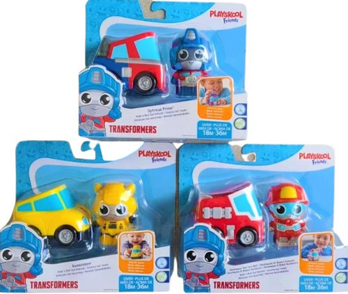 Transformers Playskool Friends Colección 3 Vehículos