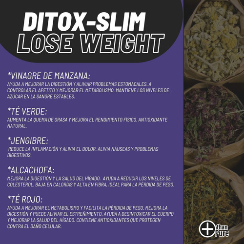 Suplemento Detox Control De Peso 100 Tabletas More Than Pure