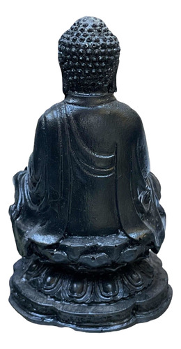 Buda Negro Base Redonda 10cm