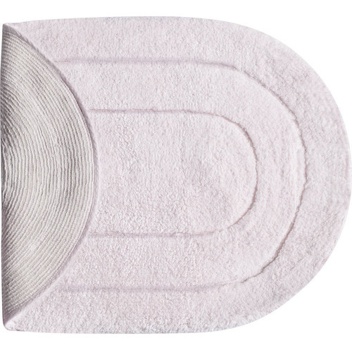 Tapete De Banheiro Algodão Oval Vizapi Erode 60x90cm Rosa Pa