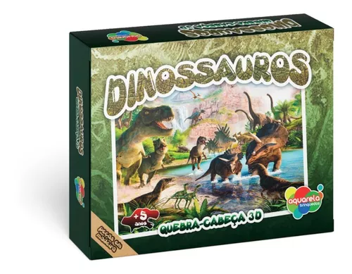 Jogo Educativo Dino Park 3d 43 Pecas em Madeira Ciabrink - Jogos Educativos  - Magazine Luiza